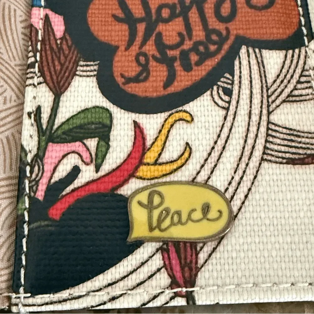 Sakroots Birds of Paradise Clutch Trifold Wallet Nature Peace Happy boho